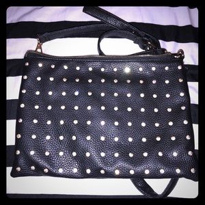 Black Rhinestone Crossbody